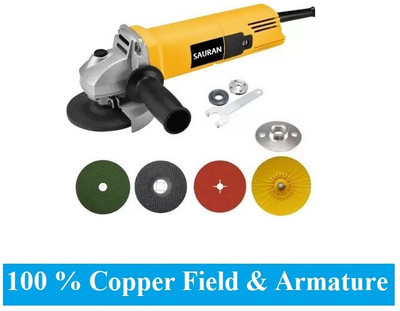 Sauran 801 ANGLE GRINDER WITH CUTTING & FIBER DISC HEAVY DUTY 900 W Angle Grinder Angle Grinder(100 mm Wheel Diameter)