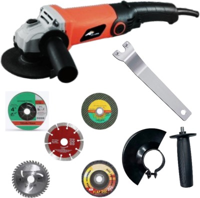 RanPra LONG HANDLE GRINDER REDHORSE WITH 5 USEABLE BLADES 4INCH HEAVY DUTY 1100 WATT Angle Grinder(100 mm Wheel Diameter)