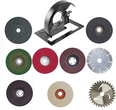 Inditrust 9pc Multi type wheel with 4inch angle grinder Hold support stand set (10pc/set) Angle Grinder(100 mm Wheel Diameter)