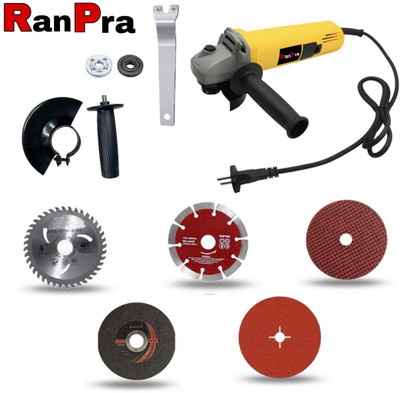 RanPra ANGLE GRINDER {801} WITH 5 MULTIUSE BLADE SET HEAVY DUTY Angle Grinder(100 mm Wheel Diameter)