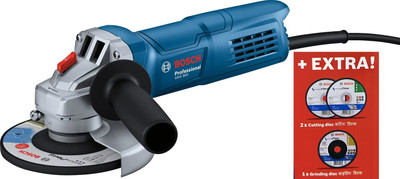 BOSCH GWS 800 Corded, M10 with 2 Cutting & 1 Grinding Wheel Angle Grinder(100 mm Wheel Diameter)