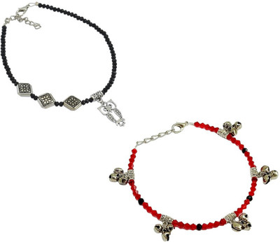HIGH TRENDZ Alloy Anklet(Pack of 2)