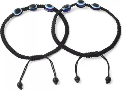 style revolver EVIL EYE ANKLET EGG SHAPE FOR GIRL & WOMAN Fabric Anklet(Pack of 2)