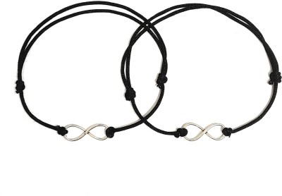 KUKSHYA 925 Silver Charm Black Thread Anklet Women & Girls Sterling Silver Anklet(Pack of 2)