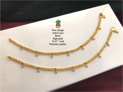 BINIAA 0020 Brass Anklet(Pack of 2)