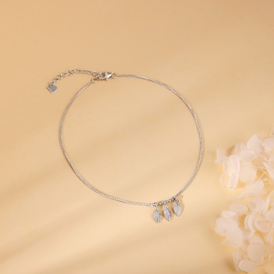 GIVA 925 Silver Arboreal Anklet for Women Sterling Silver Anklet