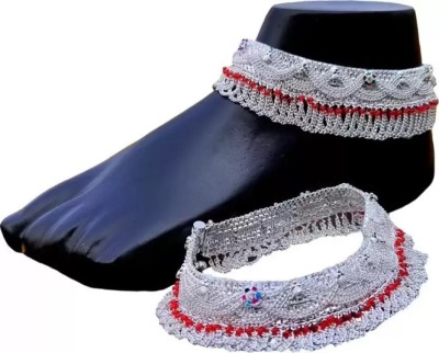 BHAWANA COLLECTION Ghunghroo Jhallar Heavy Traditional Alloy Anklet (Pack of 2) Alloy Anklet(Pack of 2)