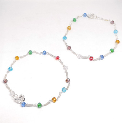 Rajasthani Juwelen Alloy Anklet(Pack of 2)
