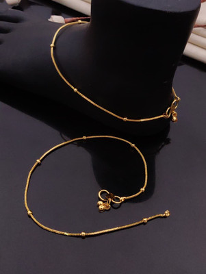 revary Trendy Ankle Chain Designer anklet-353 Alloy Anklet(Pack of 2)