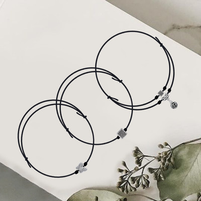 SILVER SHINE Alloy Anklet(Pack of 3)