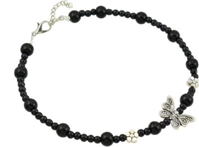 house of common Designer Stylish Crystal Anklet Alloy Anklet