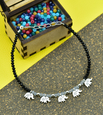 HIGH TRENDZ Stylish Elephant Charm Crystal Anklet