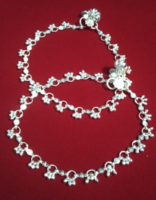 GRISHMA Gota Chandi Anklet Alloy Anklet(Pack of 2)