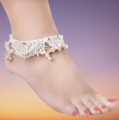 BEANBILLS Traditional Ethnic Heavy Bridal Fancy work Anklet/Payal/Pajeb Alloy Anklet