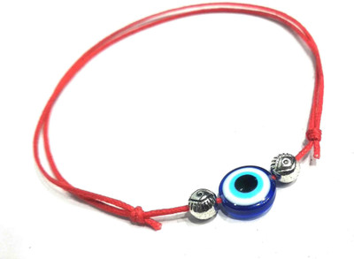 Gurjari Jewellers Heart VALENTINE Special Evile Eye Anklet with RED Cottan Thread Cotton Dori Anklet