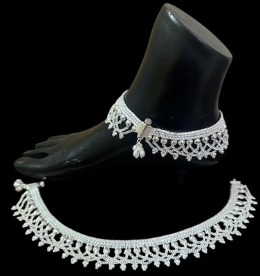 SONU SELECT Indian Traditional White Metal Anklets Payal Designer Fancy Collection Alloy Anklet