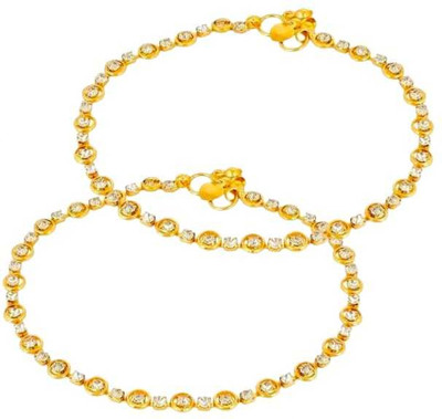 AnEk Good Alloy Anklet(Pack of 2)