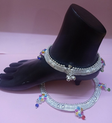 SONU SELECT Indian Traditional White Metal Anklets Payal Designer Fancy Collection Alloy Anklet