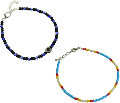 HIGH TRENDZ Combo pack of 2 Single Leg Crystal Alloy Anklet(Pack of 2)