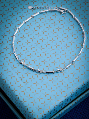 DIAVO The Ava-line Rose Gold Plated Sterling Silver Anklet Sterling Silver Anklet