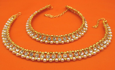 SHREE MAULI CREATION SMCA120 Alloy, Alloy Anklet(Pack of 2)