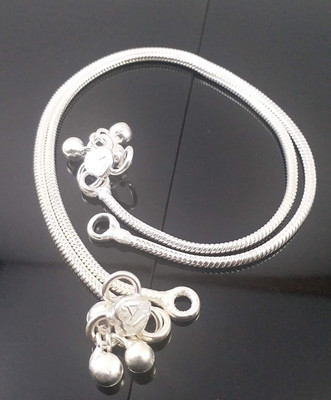 SA Traditional Ethnic Heavy Fancy work Pajeb (Pack of 2) Alloy Anklet(Pack of 2)