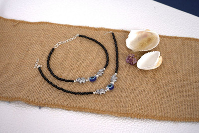 KP CREATION Alloy Anklet(Pack of 2)
