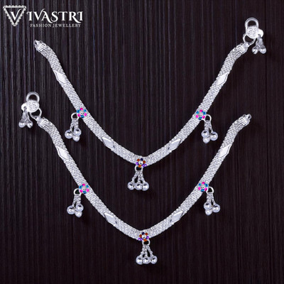 VIVASTRI Traditional Payal Alloy Anklet(Pack of 2)