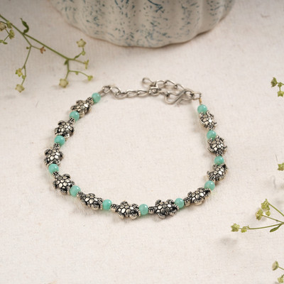 Sanseeta ShubhDrishti- Oxidised beaded anklet Brass Anklet