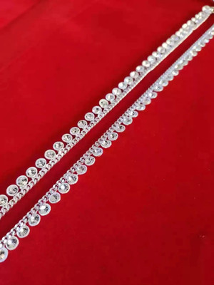 Balaji Tradrs Silver Anklet/payal for women and girl Brass, Stone Anklet(Pack of 2)
