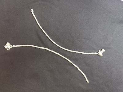 Laali Kadi Chain Ethnic Light Weight White Metal Payal Anklet For Girls & Women-S5 Alloy Anklet