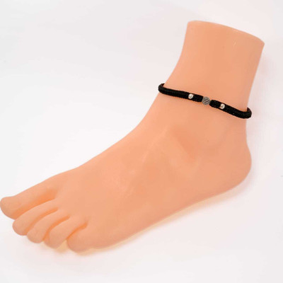 Twinklyn 925 Sterling Silver Nazariya Back Thread Anklet for Girls and Women (1 Piece) Sterling Silver Anklet