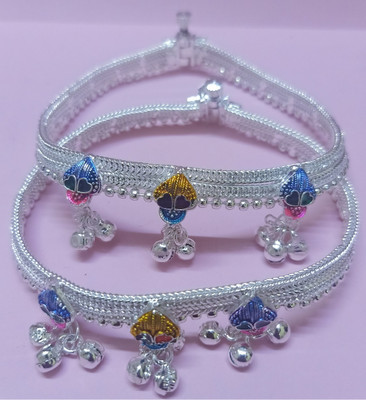 SONU SELECT Indian Traditional White Metal Anklets Payal Designer Fancy Collection Alloy Anklet