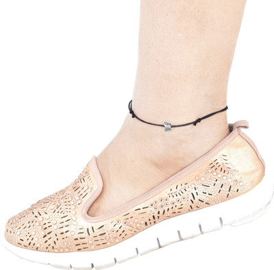 HIGH TRENDZ Designer Knot Butterfly Charm Cotton Dori Anklet