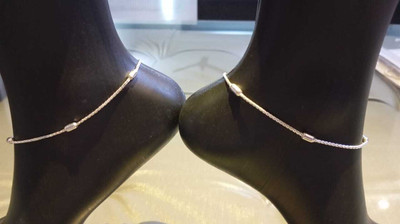 All of all enterprises MFT -033 ARTIFICAL SILVER CUT ANKLET (9717098338) Brass Anklet
