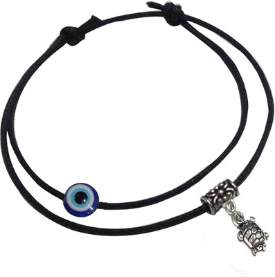 Gurjari Jewellers EvilEye and TURTOISE hanging two layer thread anklet Cotton Dori Anklet