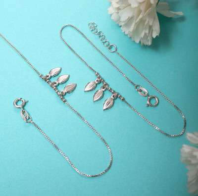 Shrivas Pure silve leaf anklet Silver Anklet