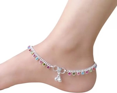 SONU SELECT Indian Traditional White Metal Anklets Payal Designer Fancy Collection Alloy Anklet