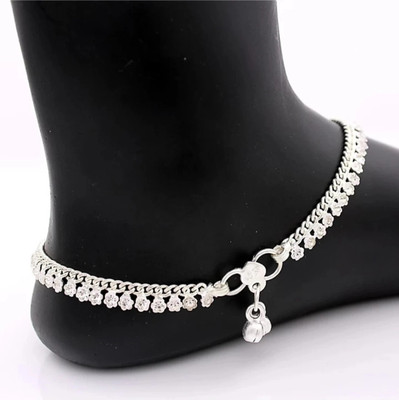 LAKSHYA COLLECTIONS Gota Chandi Bridal Payal (1pair) Alloy Anklet