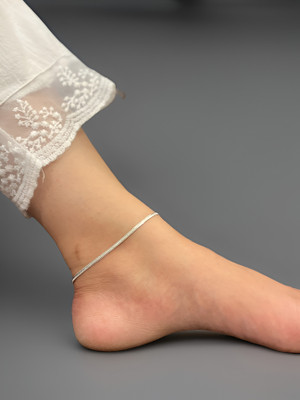 KPahnawa Plain Silver Anklet Stainless Steel Anklet