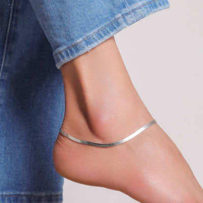 Faizam Collection Anti Tarnish Stainless Steel Gold Snack Chain Anklet Stainless Steel Anklet
