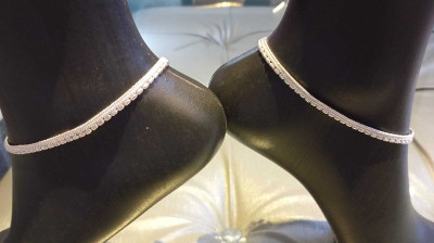 All of all enterprises MFT-042 SILVER ARTIFICAL SILVER ANKLET 9717098338 Brass Anklet