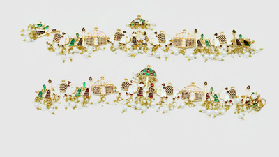 SHUCHI PAYAL Traditional Ethnic Heavy Fancy work Alloy Anklet/Payal/Pajeb (Pack of 2) Alloy Anklet