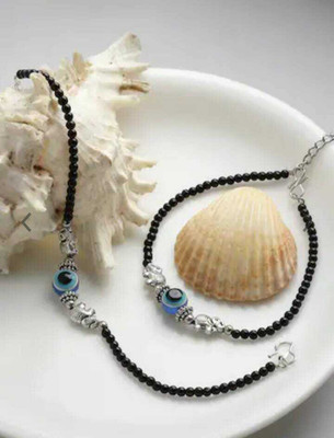 AGASTYA CREATIONS Pair of 2 Evil Eye and Elephant Anklets Alloy Anklet(Pack of 2)