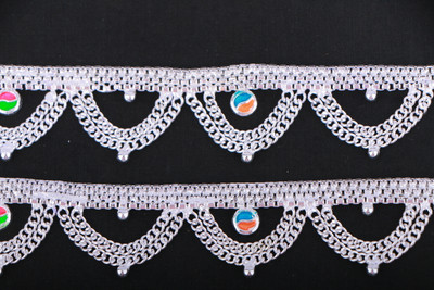 SRRE 9.5-inch trending Two line anklets Silver Anklet(Pack of 2)