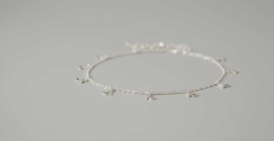 Pranesta jewellery Ank 006 Silver Anklet(Pack of 2)