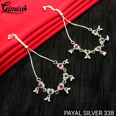JAJ New Premium Quality Fancy Design anklet Payal. Alloy Anklet(Pack of 2)