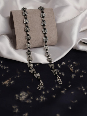 HIGH TRENDZ Set of 2 Butterfly Charm With Beads Crystal Anklet(Pack of 2)