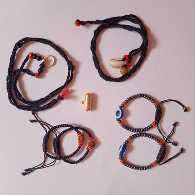 Khushi Traders Mother of Pearl, Dori Beads Bangle Set(Pack of 5)
