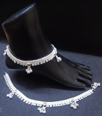 SONU SELECT Beautiful Silver Plated Bridal Payal Pajeb For Women One Pair Alloy Alloy Anklet